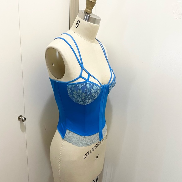 Unique Marciano Multi Strap Lace Blue Corset XS - Picture 9 of 9